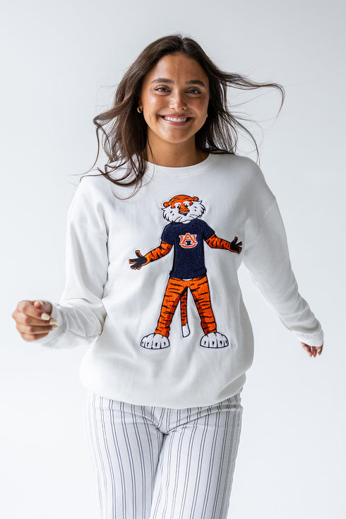 Auburn Mascot Chenille Comfort Crew